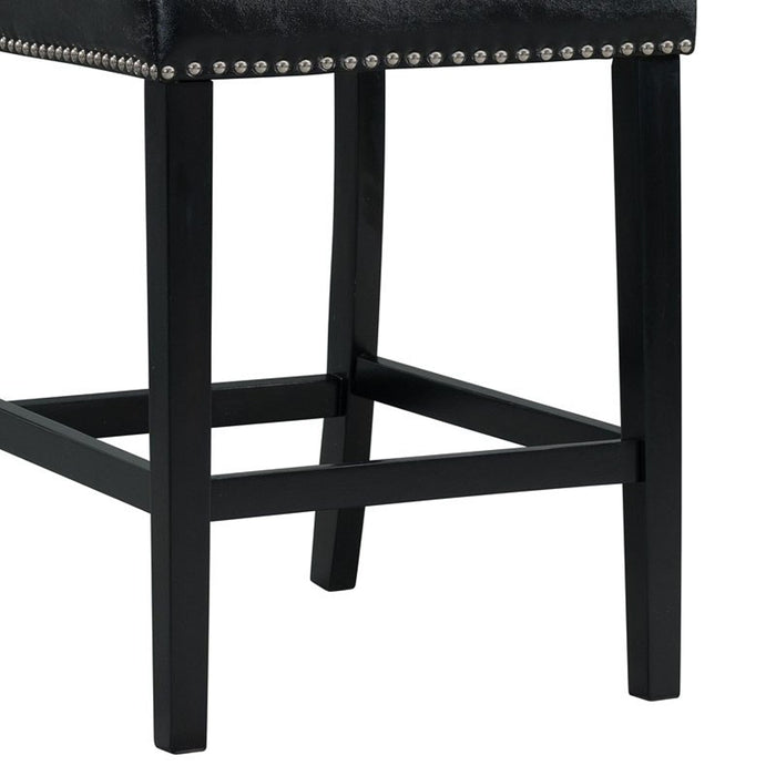 Elements International Meridian Counter Height Chair (Set of 2) in Black