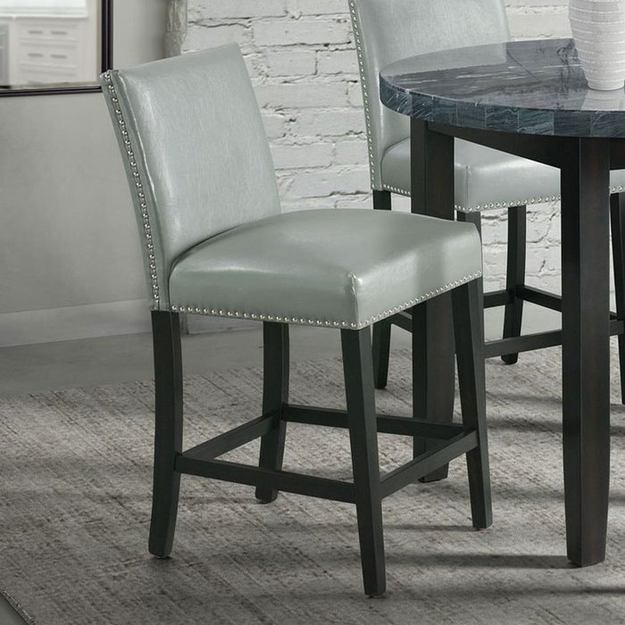 Elements International Meridian Counter Height Chair (Set of 2) in Grey
