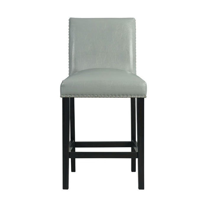 Elements International Meridian Counter Height Chair (Set of 2) in Grey