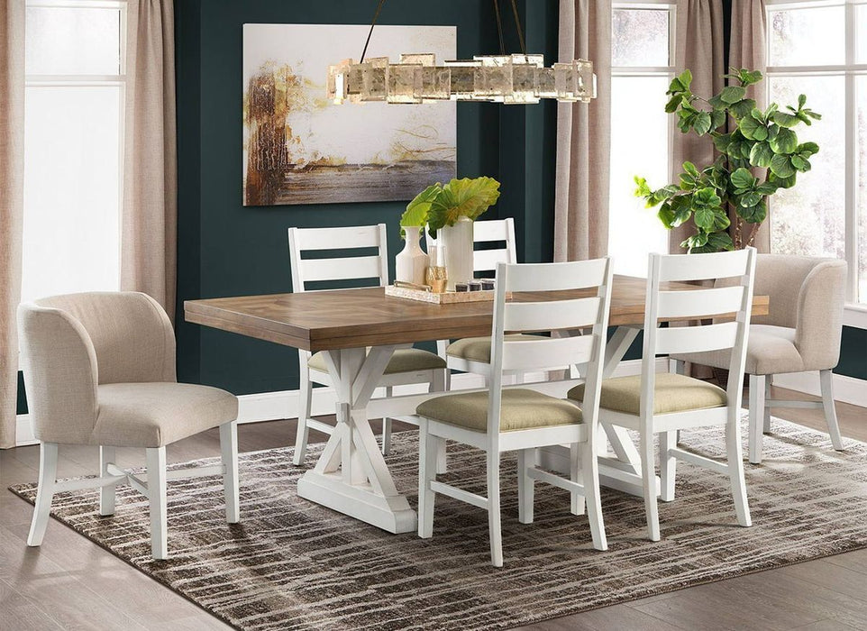 Elements International Park Creek Parson Side Chair (Set of 2) in Two-Tone