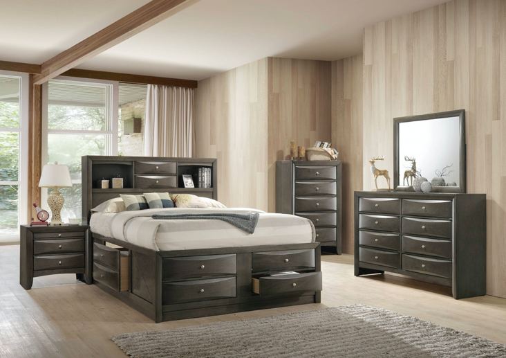 Elements International Emily Grey Mirror in Gray
