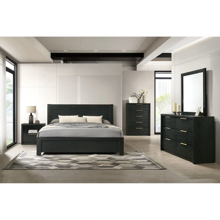 South Bend Dresser and Mirror Set in Black