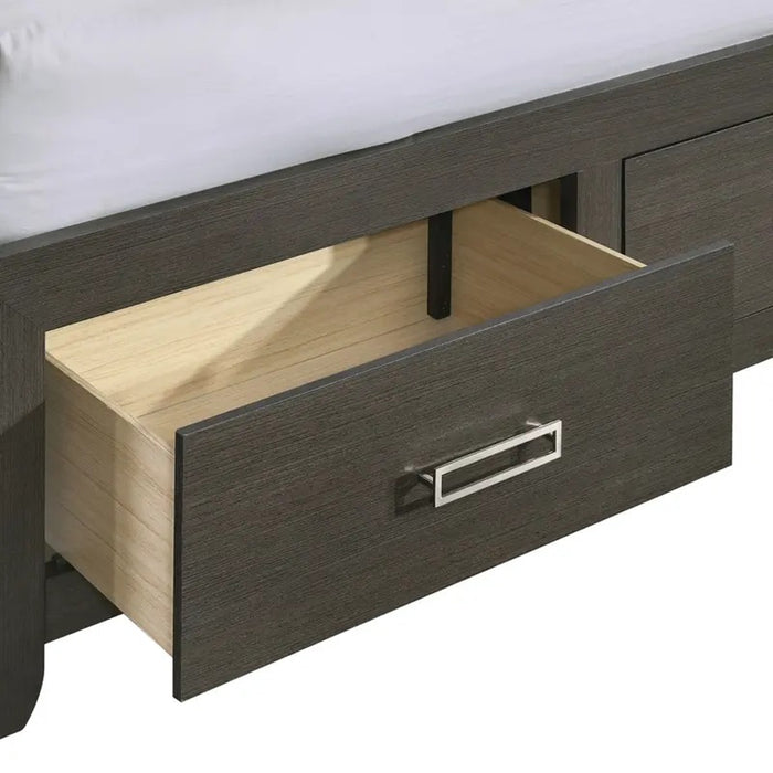 Elements International Sasha Queen Music Bed in Charcoal