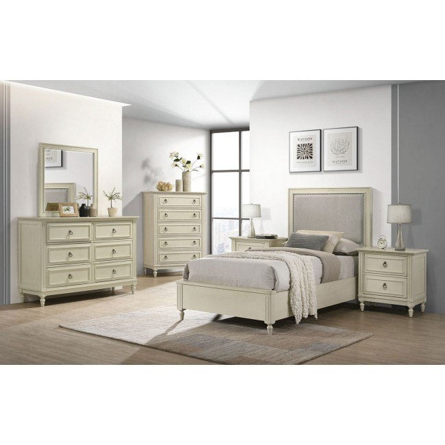 Elements International Gianna Youth Twin Panel Bed in White