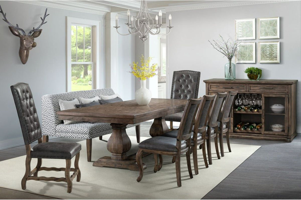 Elements International Gramercy Rectangular Dining Table in Brown DGC500DTC