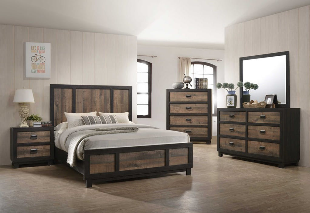 Elements International Harlington 6 Drawers Dresser in Rustic Grey