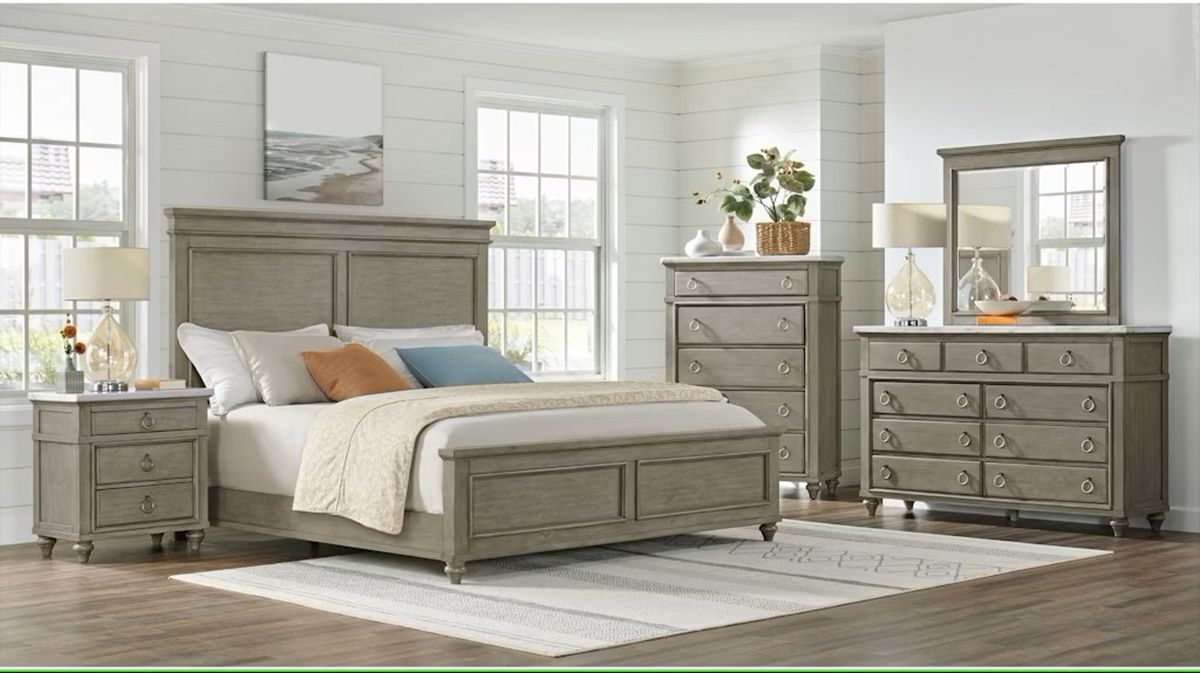 Elements International Kendari Mirror in Grey