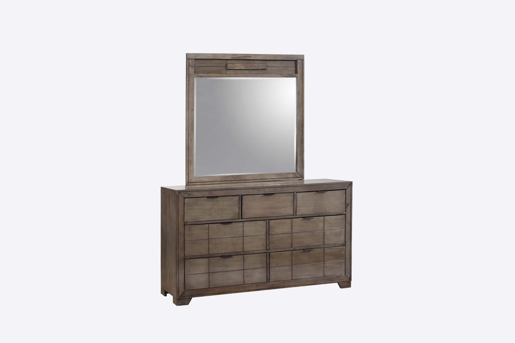 Elements International Logic Dresser in Rustic Grey