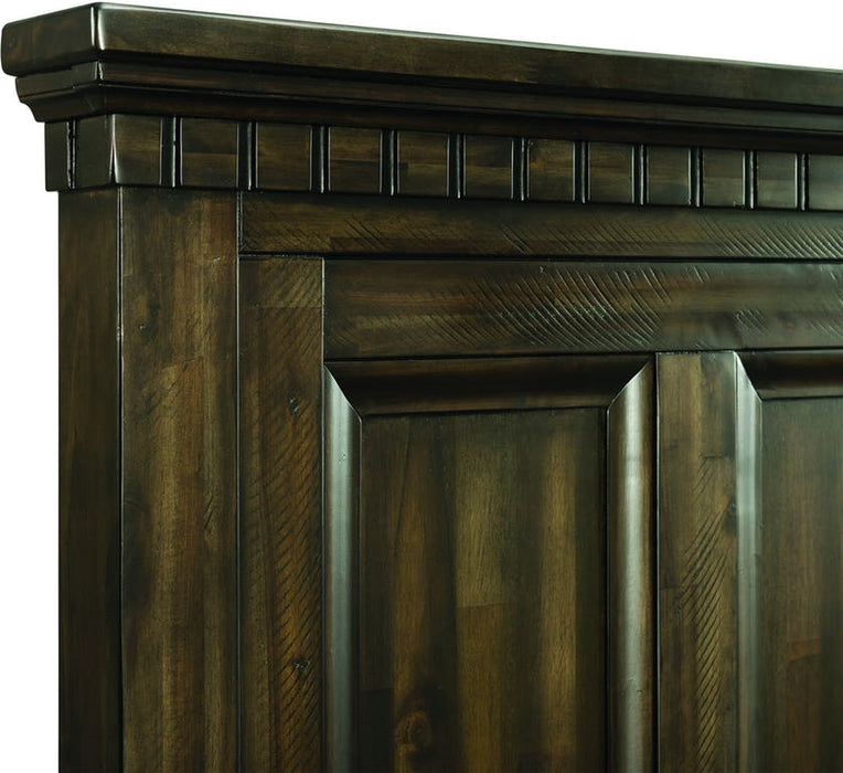 Elements International McCabe King Storage Bed in Distressed Lacquer