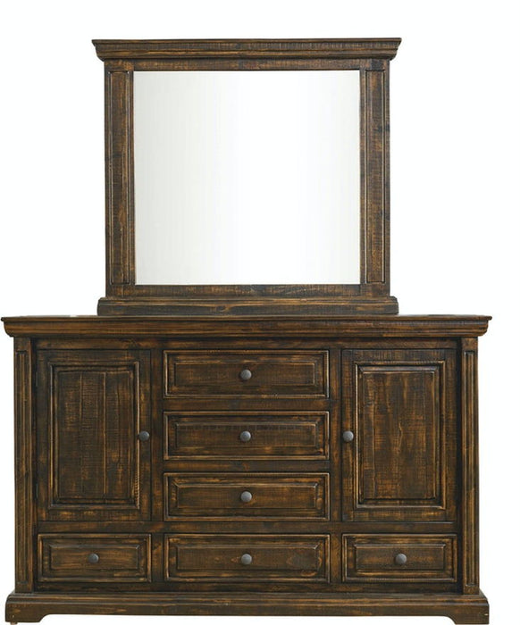 Elements International Condesa Tobacco 8 Drawer Dresser in Brown