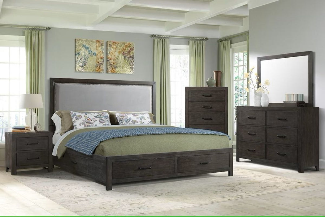 Elements International Shelby Mirror in Walnut