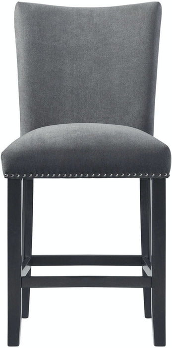 Elements International Tuscany Counter Height Side Chair (Set of 2) in Black/White
