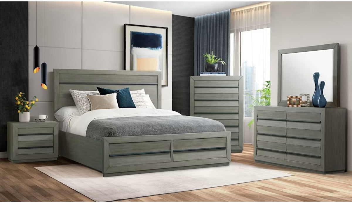 Elements International Zig Dresser in Grey